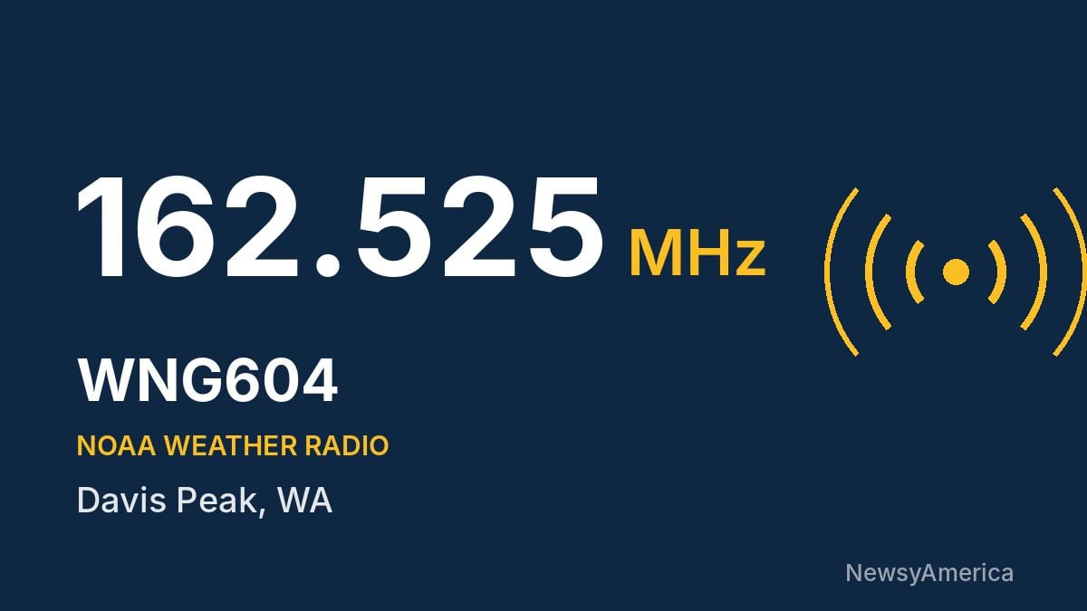 WNG604 NOAA Weather Radio 162.525 MHz – Davis Peak, WA