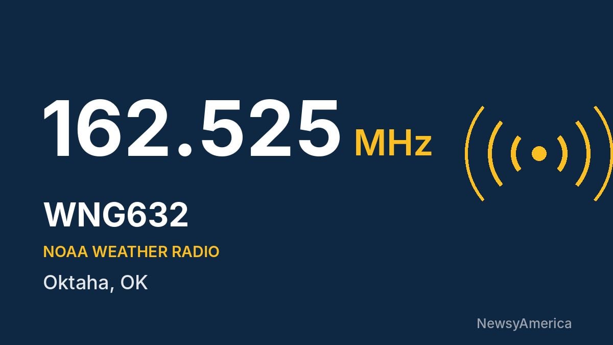 WNG632 NOAA Weather Radio 162.525 MHz – Oktaha, OK