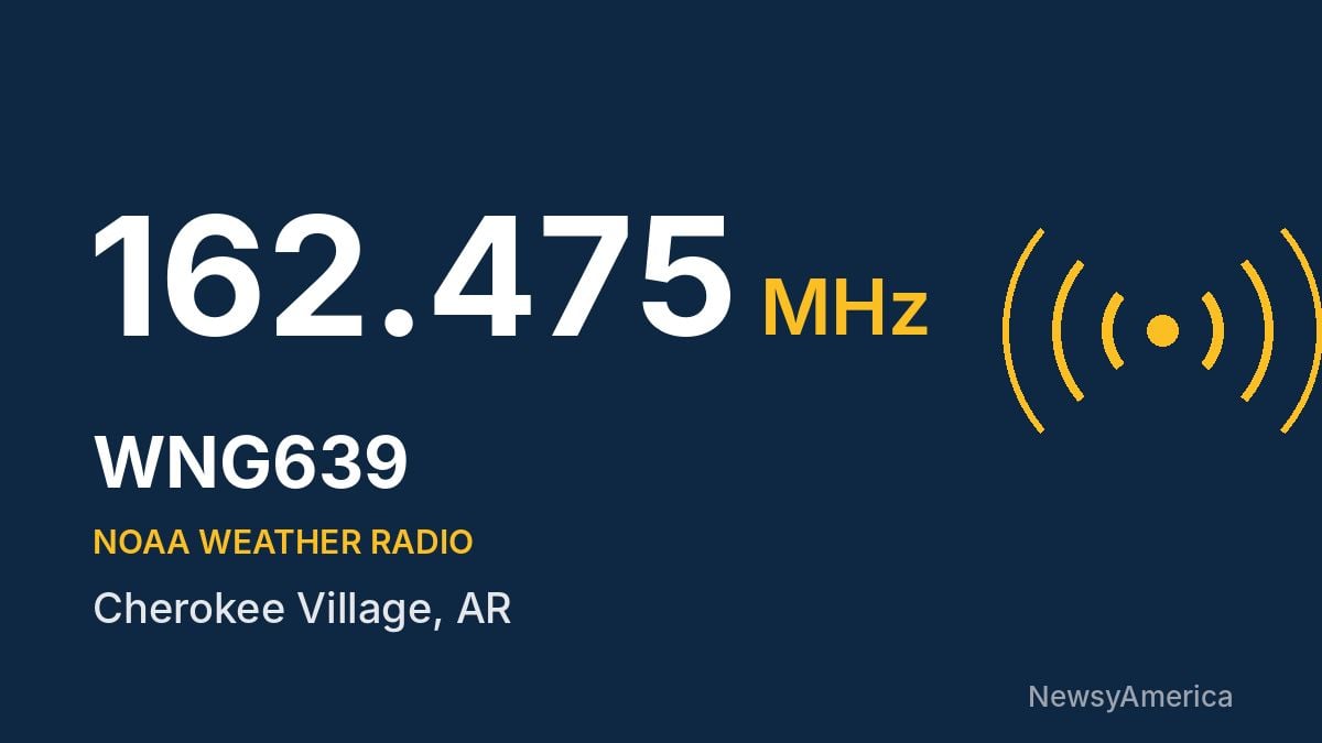 WNG639 NOAA Weather Radio 162.475 MHz – Cherokee Village, AR