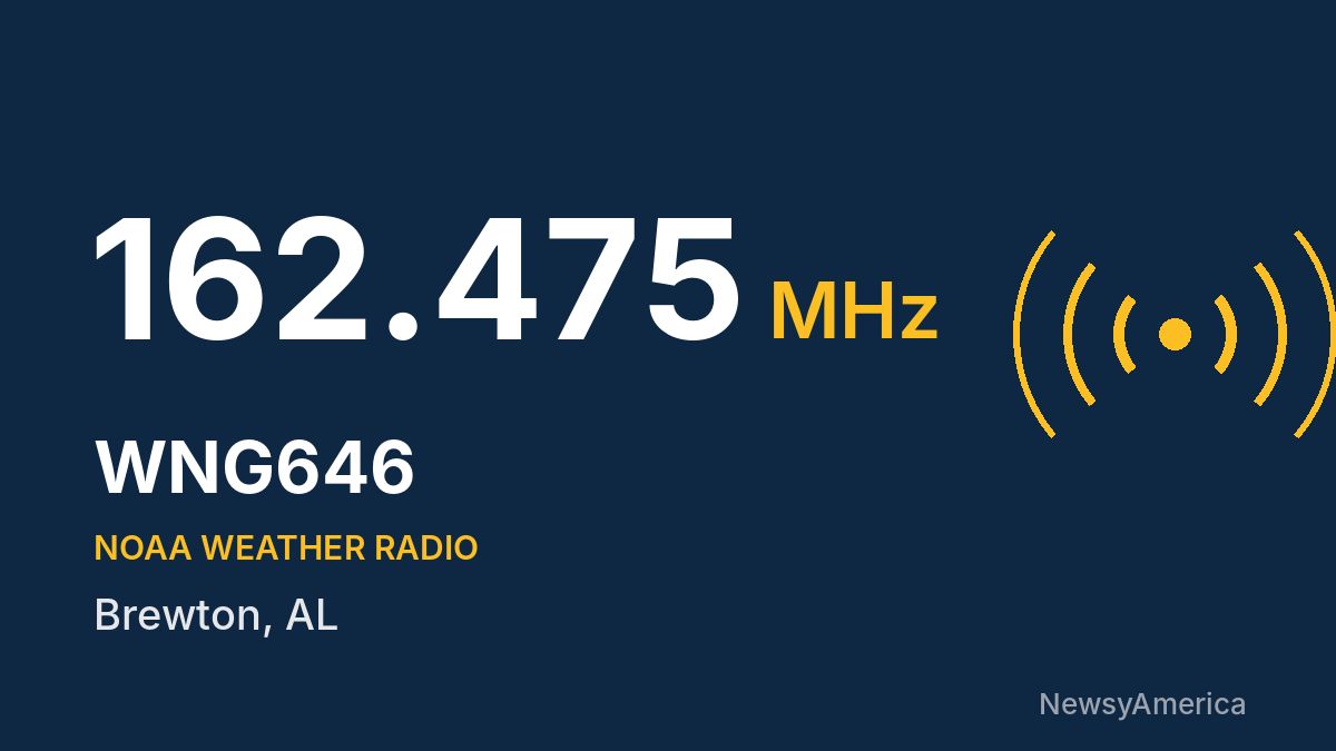 WNG646 NOAA Weather Radio 162.475 MHz – Brewton, AL