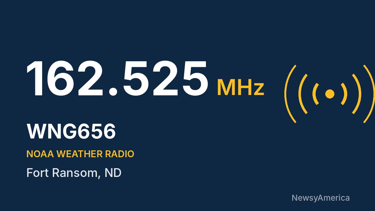 WNG656 NOAA Weather Radio 162.525 MHz – Fort Ransom, ND