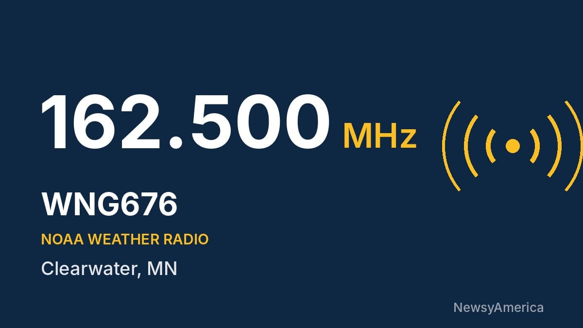 WNG676 NOAA Weather Radio 162.500 MHz – Clearwater, MN