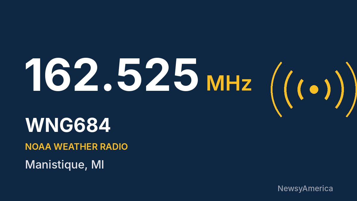 WNG684 NOAA Weather Radio 162.525 MHz – Manistique, MI