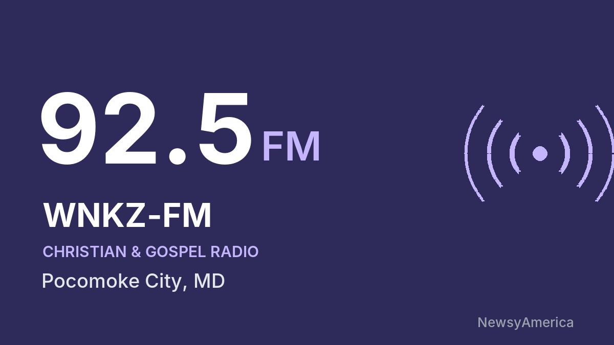 WNKZ-FM 92.5 FM – Pocomoke City