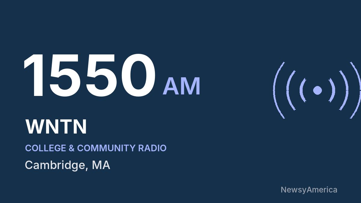 WNTN 1550 AM – Cambridge