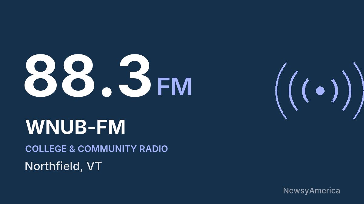 WNUB-FM 88.3 FM – Northfield