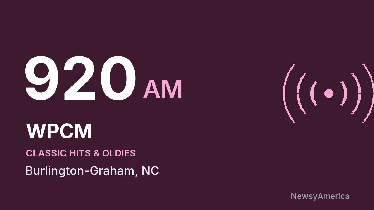 WPCM 920 AM – Burlington-Graham
