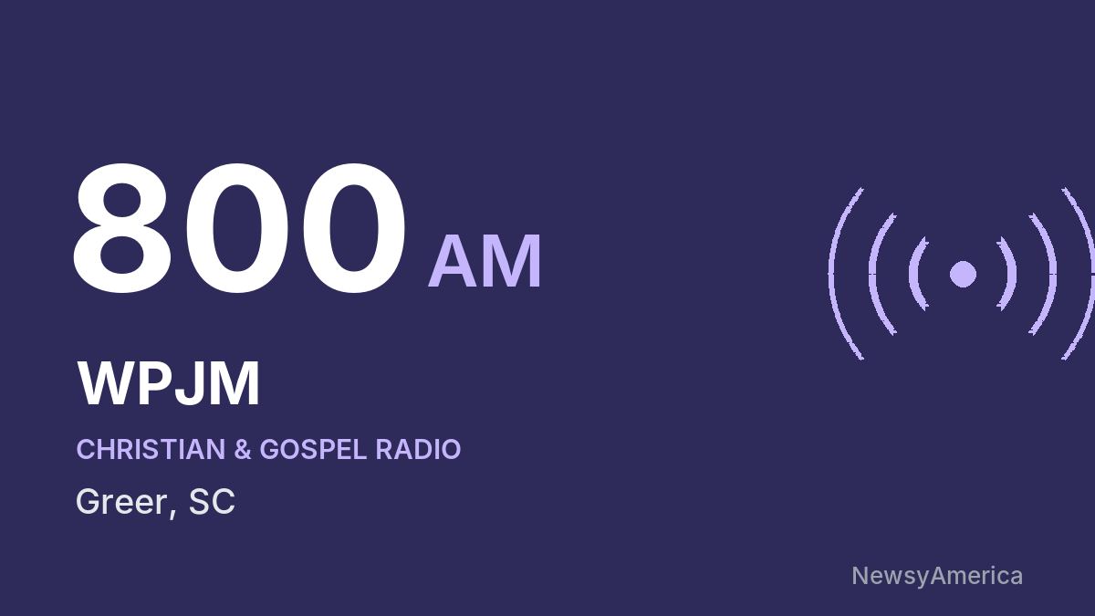 WPJM 800 AM – Greer