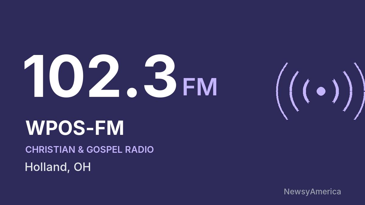 WPOS-FM 102.3 FM – Holland