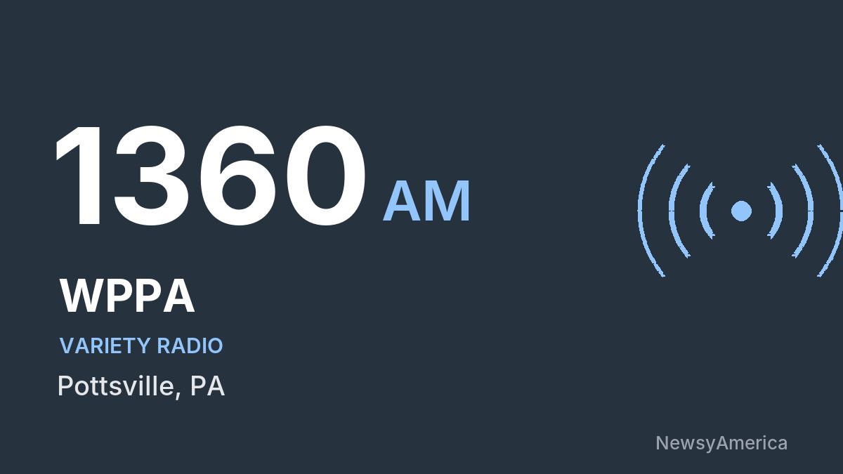 WPPA 1360 AM – Pottsville