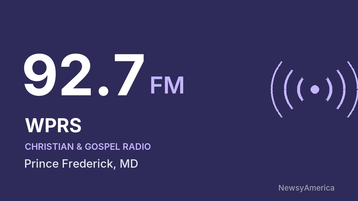 WPRS 92.7 FM – Prince Frederick