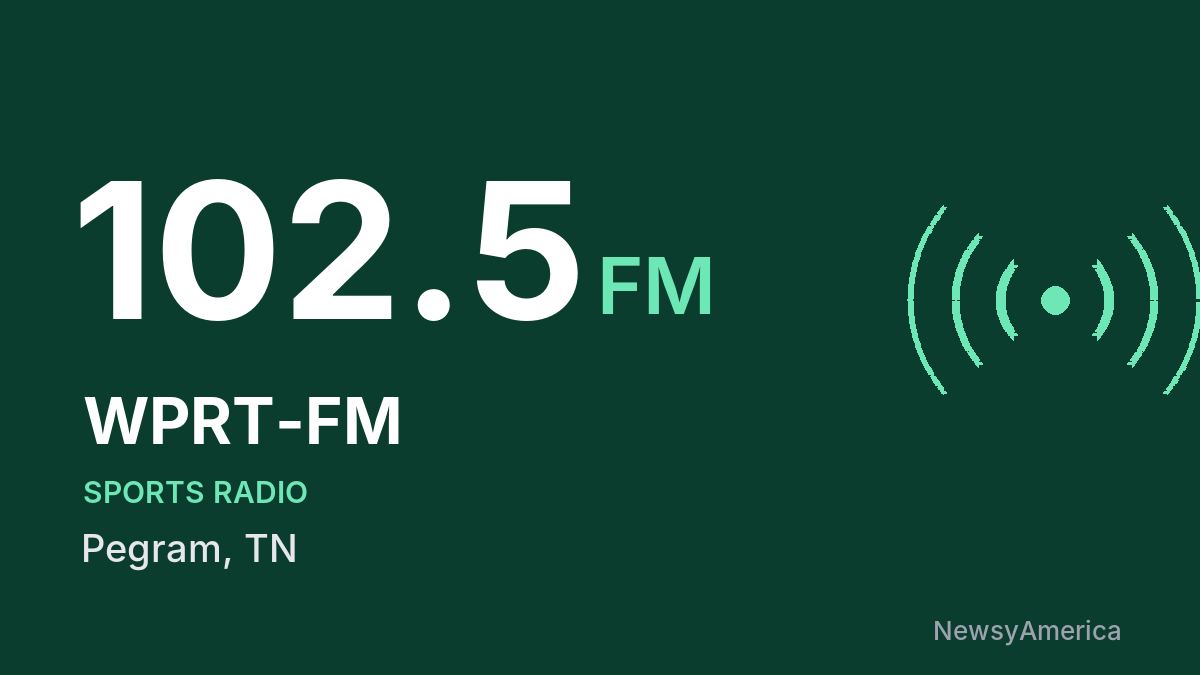 WPRT-FM 102.5 FM – Pegram