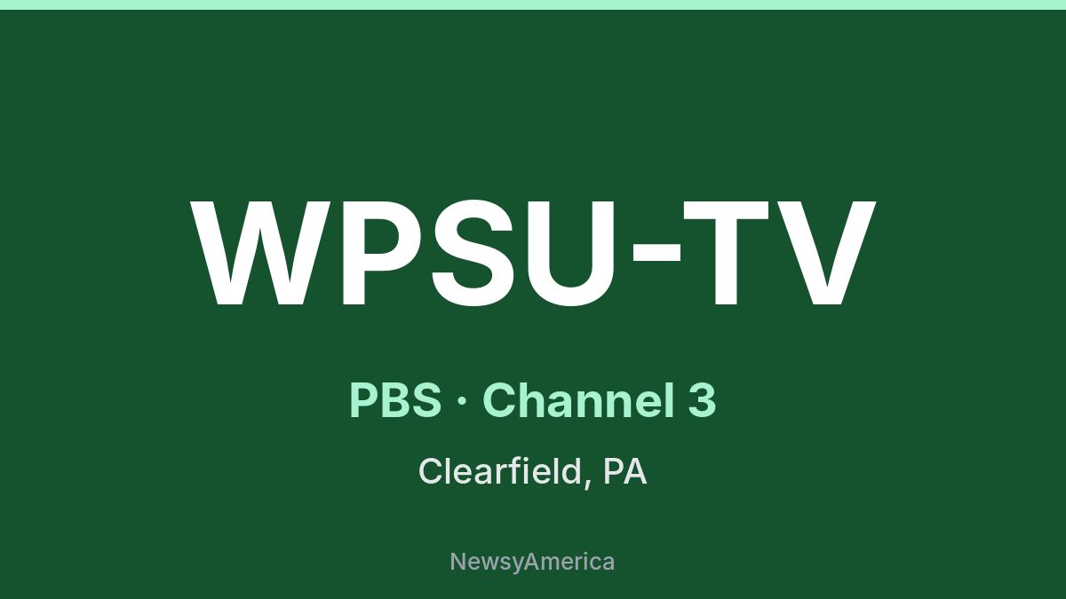 WPSU-TV – PBS 3 Johnstown