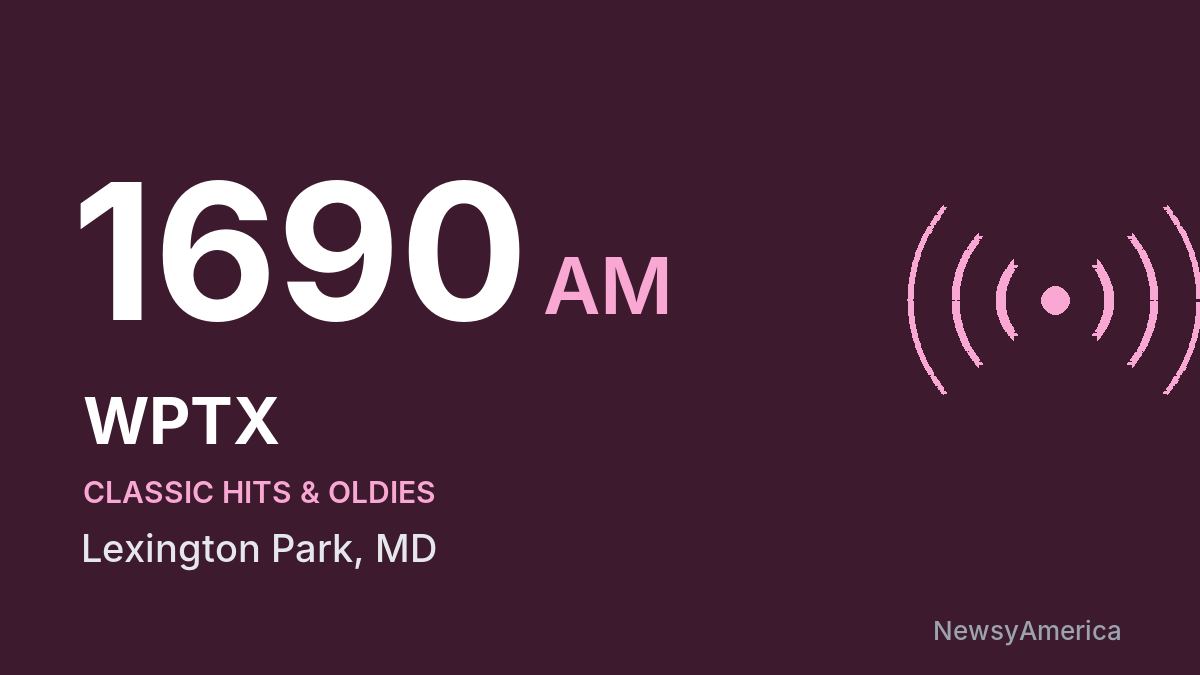 WPTX 1690 AM – Lexington Park