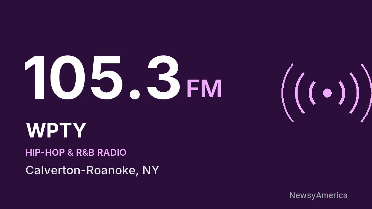 WPTY 105.3 FM – Calverton-Roanoke