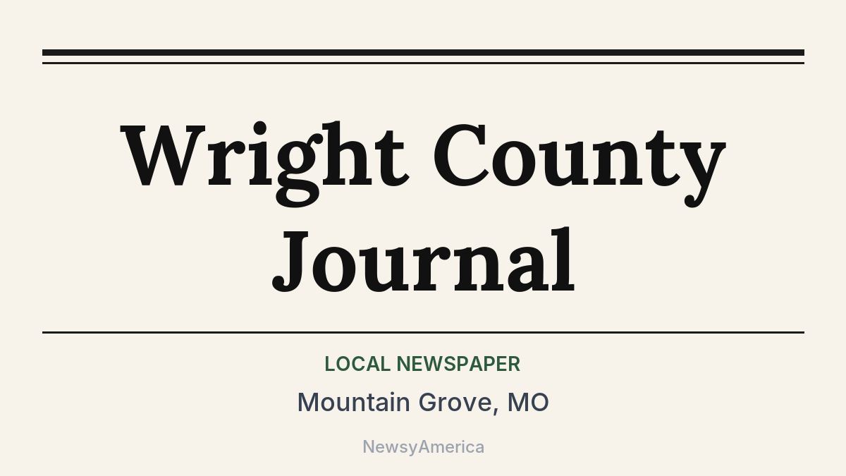 Wright County Journal – Mountain Grove, MO