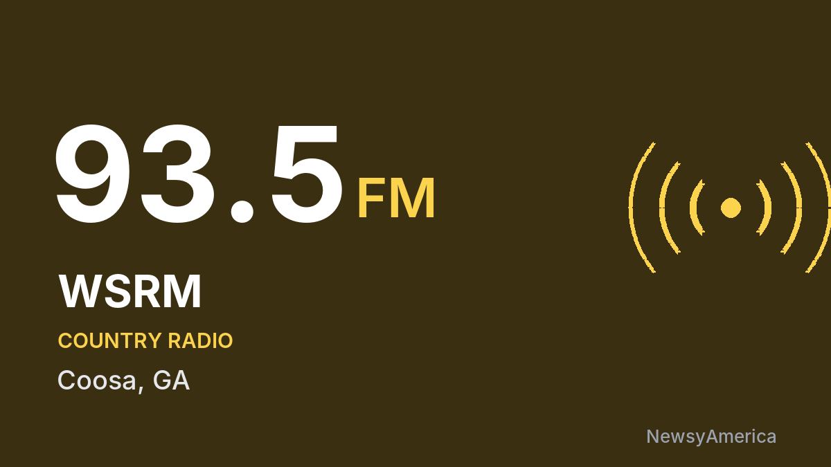 WSRM 93.5 FM – Coosa
