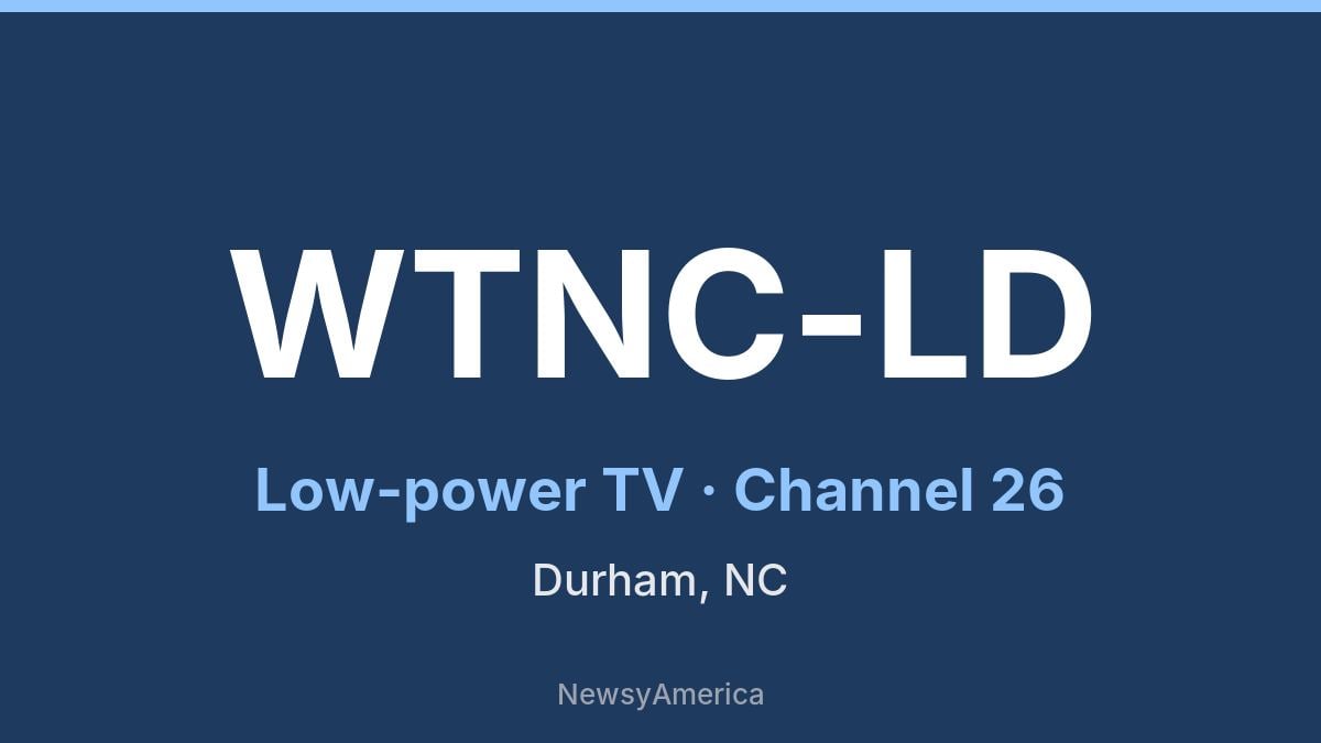 WTNC-LD – Channel 26 Raleigh