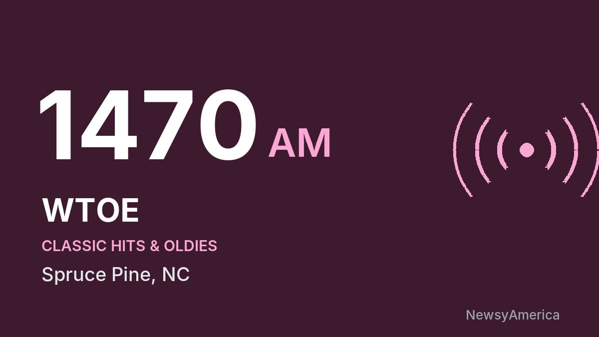 WTOE 1470 AM – Spruce Pine