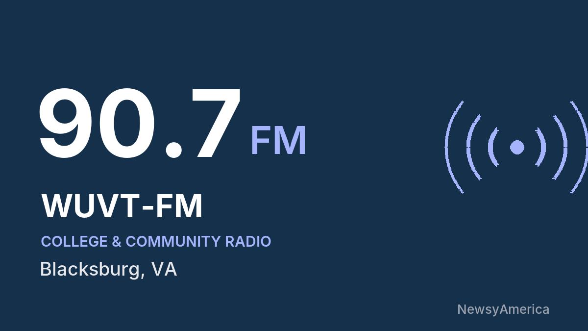 WUVT-FM 90.7 FM – Blacksburg