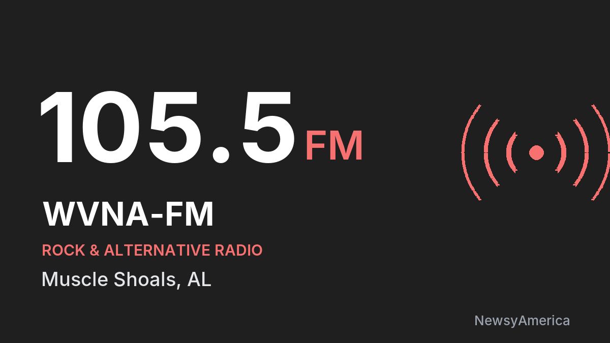 WVNA-FM 105.5 FM – Muscle Shoals