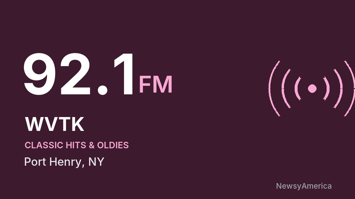WVTK 92.1 FM – Port Henry