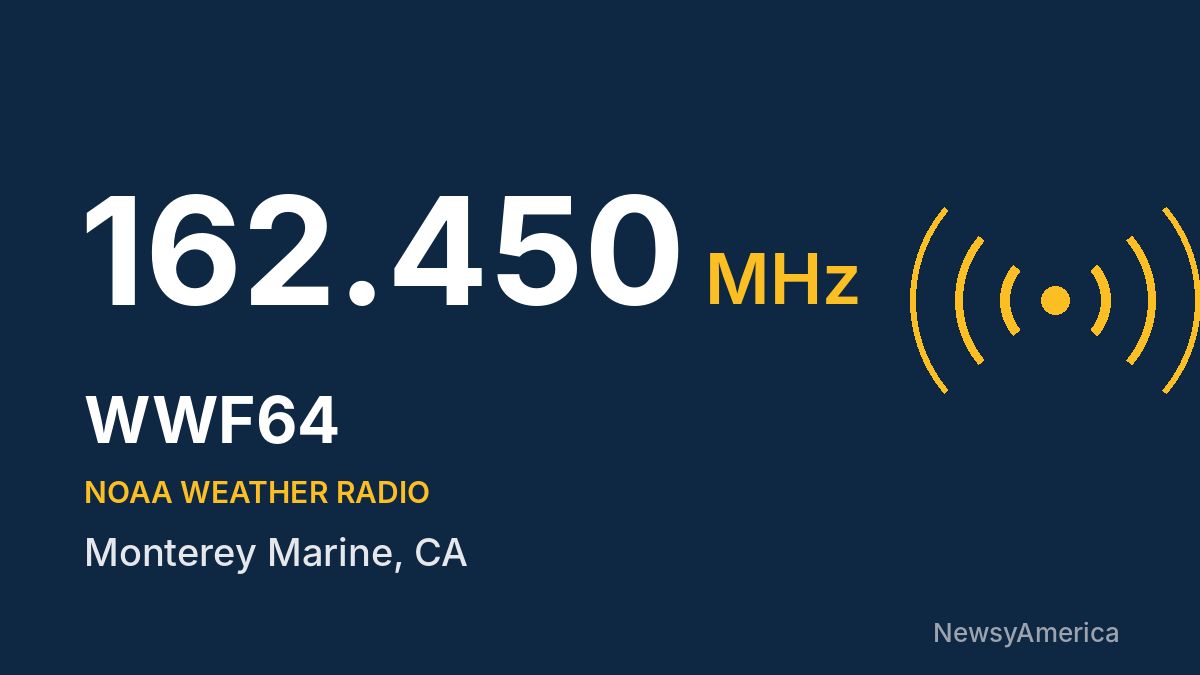 WWF64 NOAA Weather Radio 162.450 MHz – Monterey Marine, CA