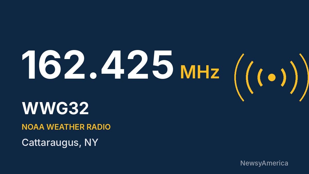 WWG32 NOAA Weather Radio 162.425 MHz – Cattaraugus, NY