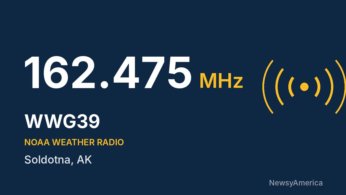 WWG39 NOAA Weather Radio 162.475 MHz – Soldotna, AK