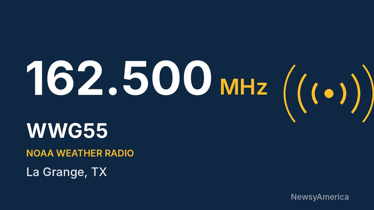WWG55 NOAA Weather Radio 162.500 MHz – La Grange, TX