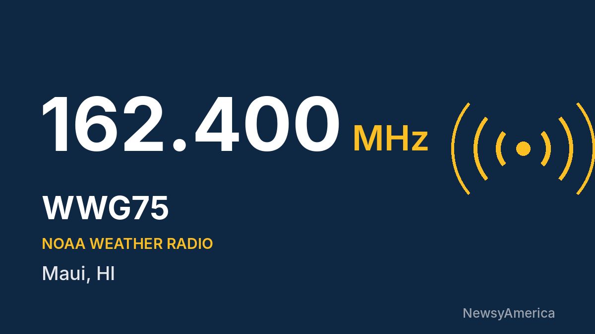 WWG75 NOAA Weather Radio 162.400 MHz – Maui, HI