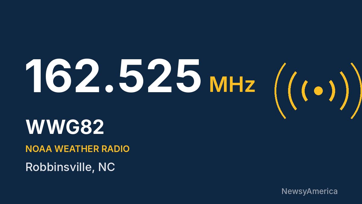 WWG82 NOAA Weather Radio 162.525 MHz – Robbinsville, NC