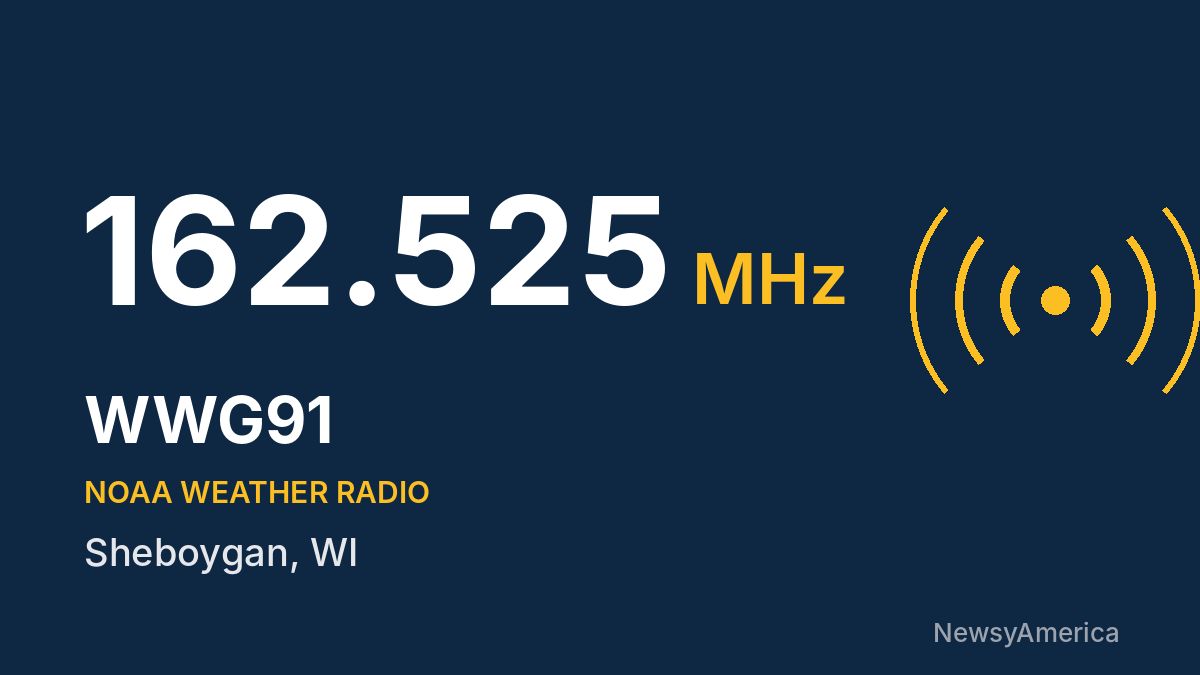 WWG91 NOAA Weather Radio 162.525 MHz – Sheboygan, WI