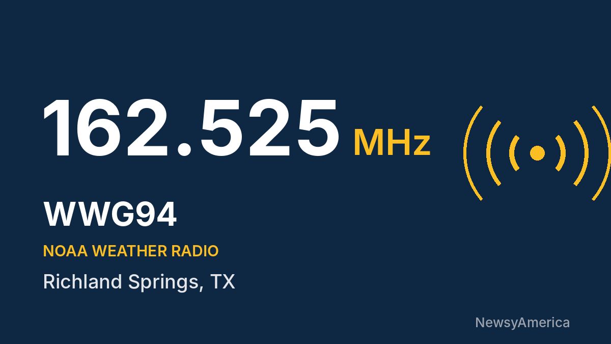 WWG94 NOAA Weather Radio 162.525 MHz – Richland Springs, TX