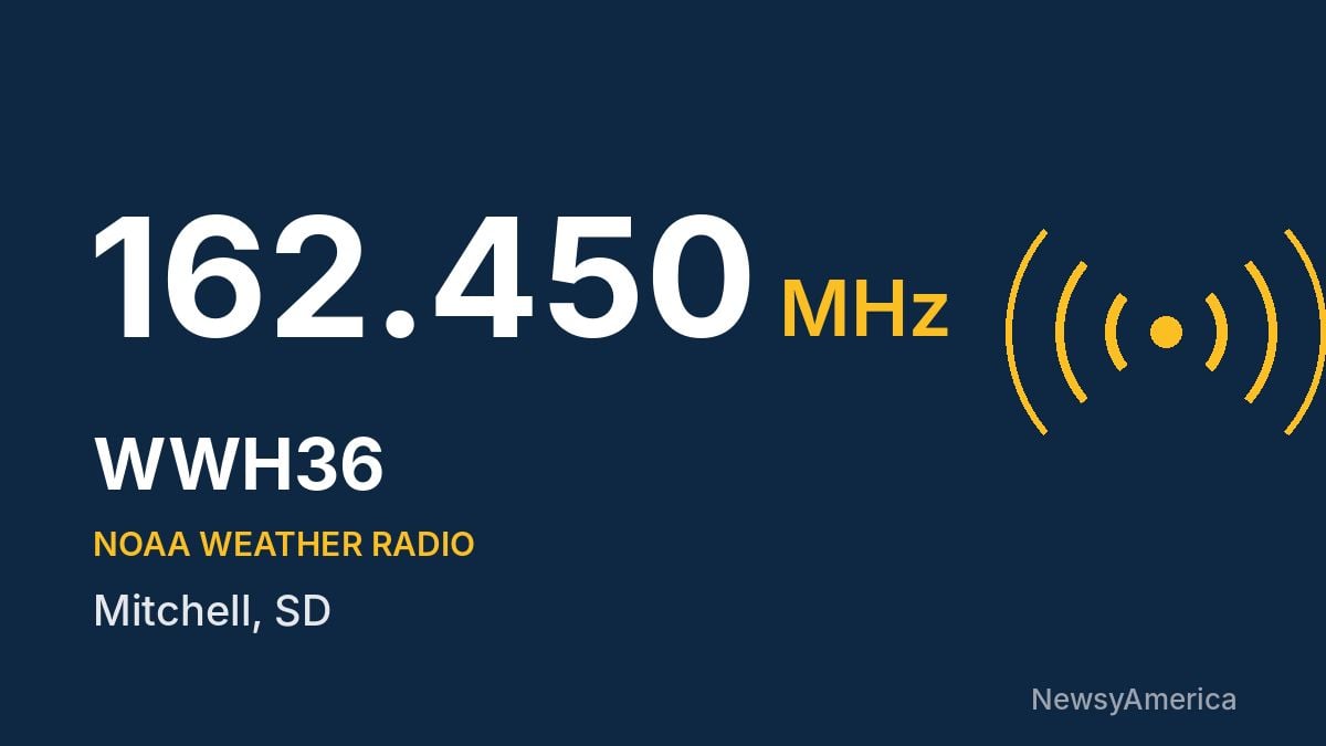 WWH36 NOAA Weather Radio 162.450 MHz – Mitchell, SD
