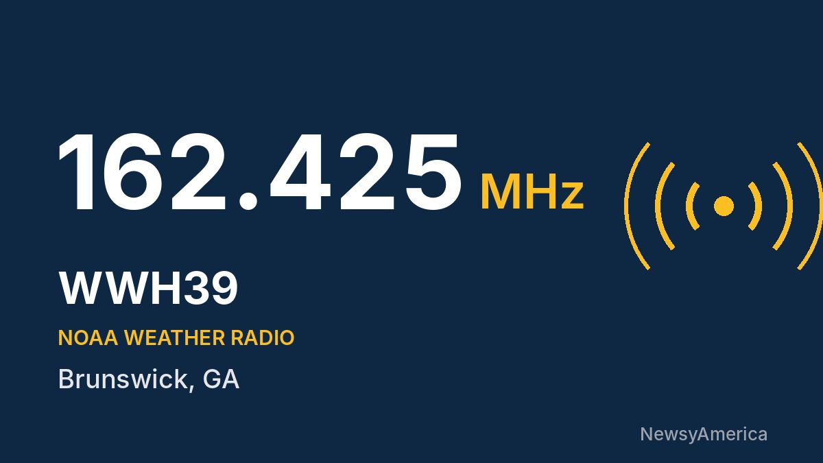 WWH39 NOAA Weather Radio 162.425 MHz – Brunswick, GA