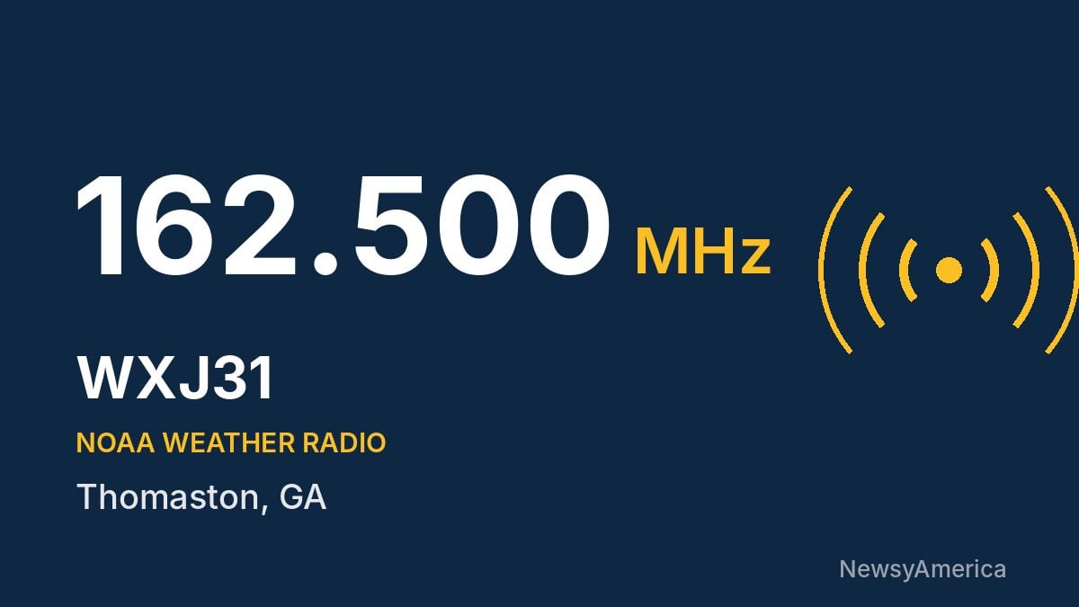 WXJ31 NOAA Weather Radio 162.500 MHz – Thomaston, GA