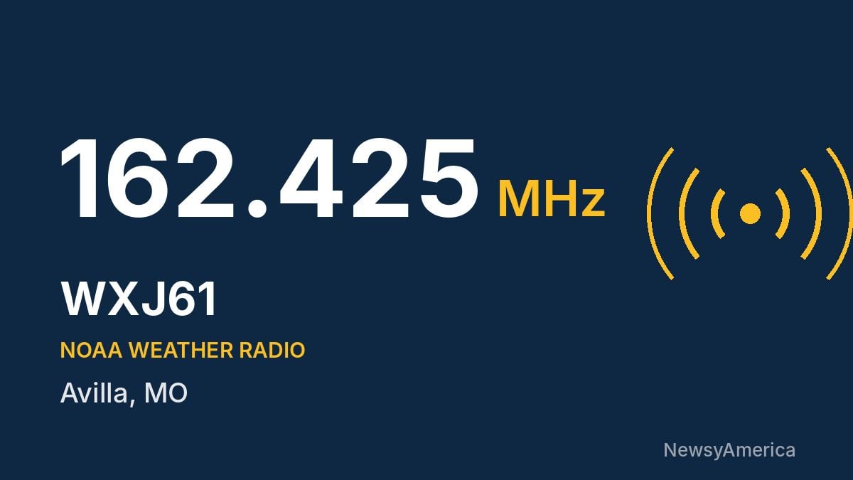 WXJ61 NOAA Weather Radio 162.425 MHz – Avilla, MO