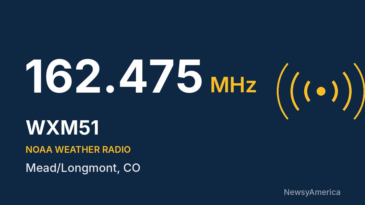 WXM51 NOAA Weather Radio 162.475 MHz – Mead/Longmont, CO