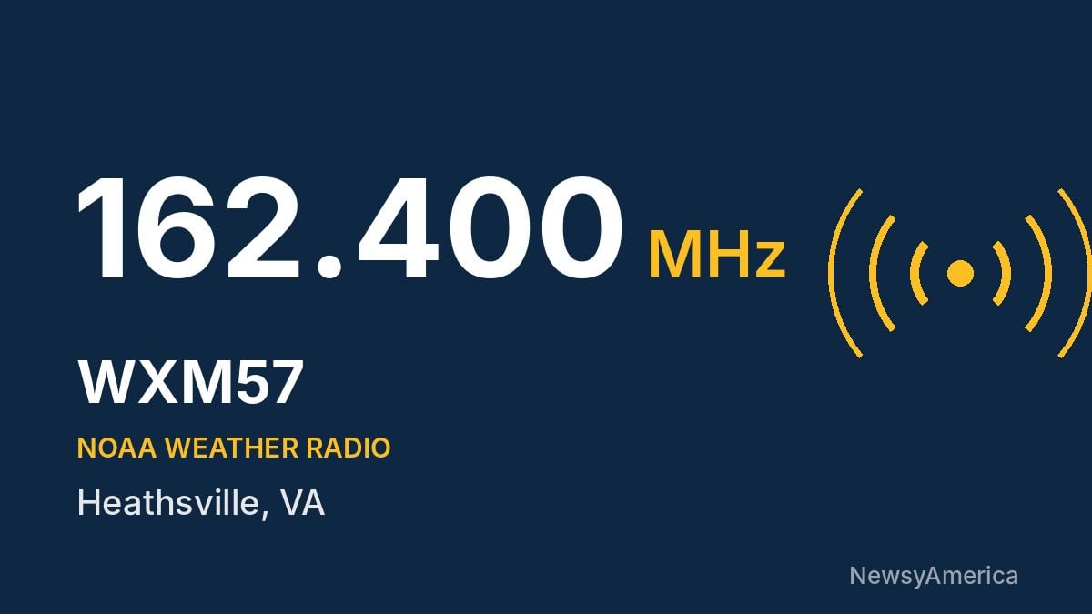 WXM57 NOAA Weather Radio 162.400 MHz – Heathsville, VA