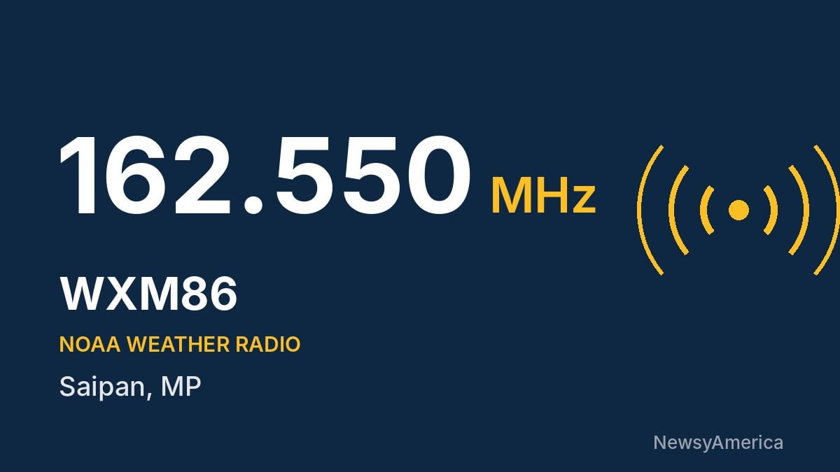 WXM86 NOAA Weather Radio 162.550 MHz – Saipan, MP