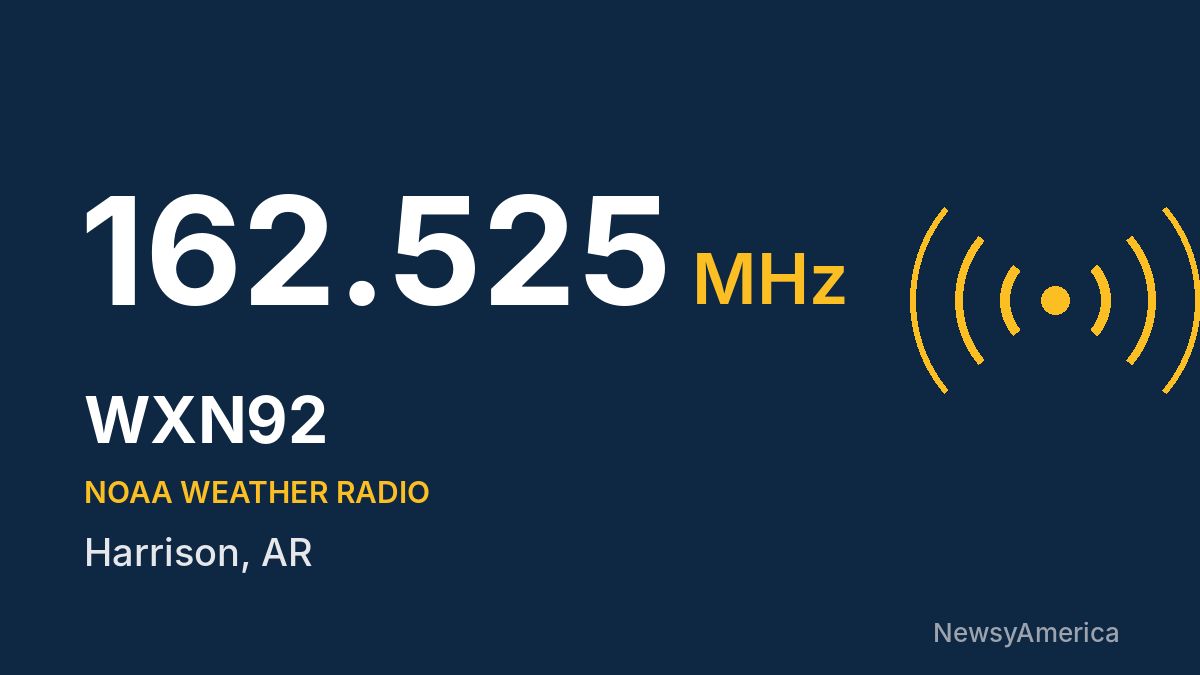 WXN92 NOAA Weather Radio 162.525 MHz – Harrison, AR