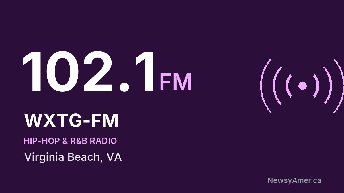 WXTG-FM 102.1 FM – Virginia Beach