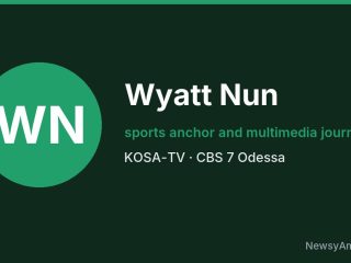 Wyatt Nun, sports anchor and multimedia journalist, KOSA-TV