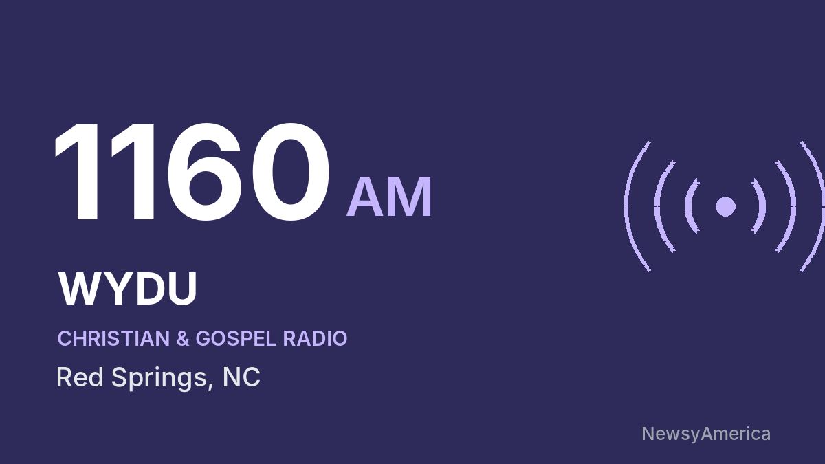 WYDU 1160 AM – Red Springs