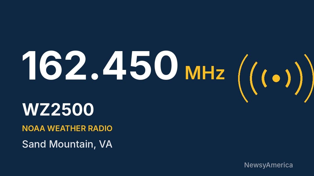 WZ2500 NOAA Weather Radio 162.450 MHz – Sand Mountain, VA