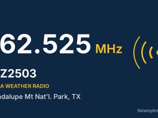 WZ2503 NOAA Weather Radio 162.525 MHz, Guadalupe Mt Nat’l. Park, TX