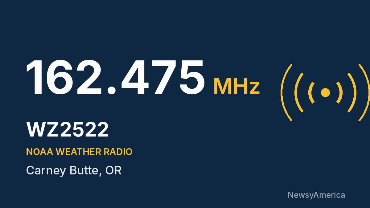 WZ2522 NOAA Weather Radio 162.475 MHz – Carney Butte, OR