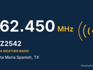 WZ2542 NOAA Weather Radio 162.450 MHz, Santa Maria Spanish, TX