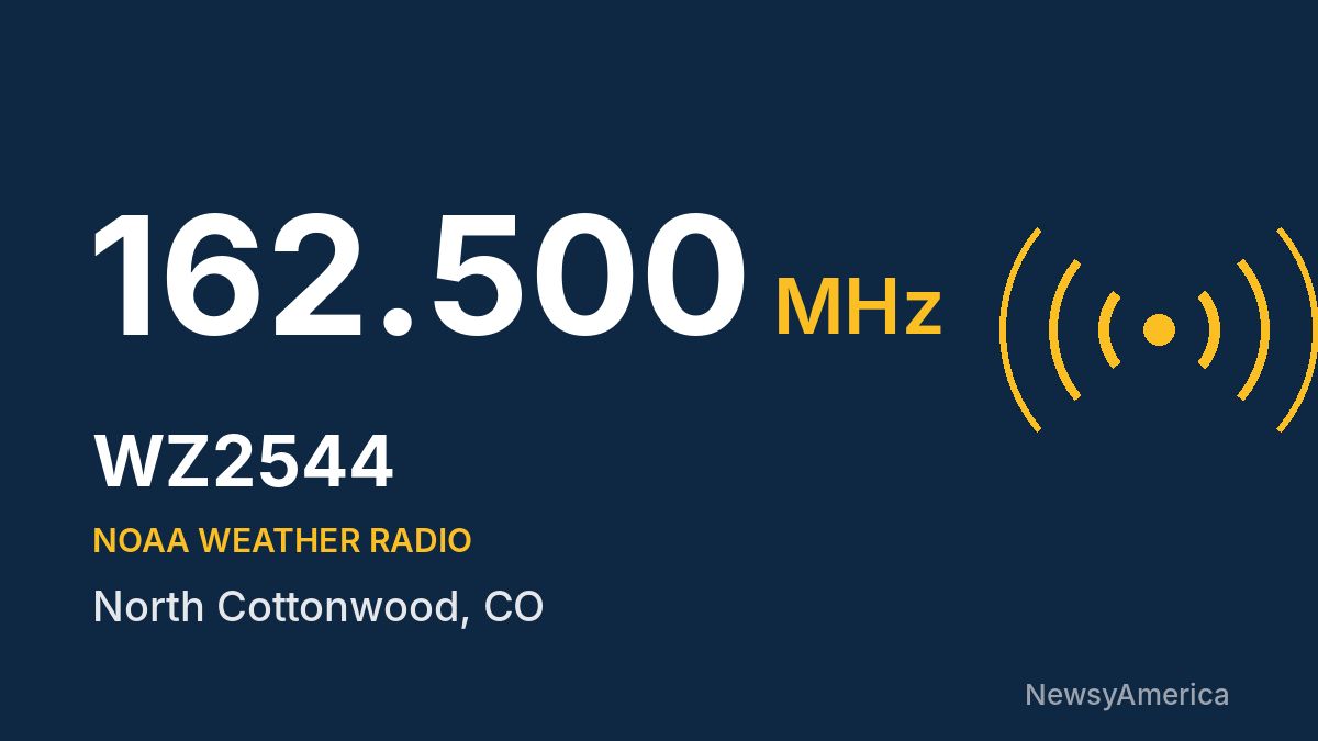WZ2544 NOAA Weather Radio 162.500 MHz – North Cottonwood, CO